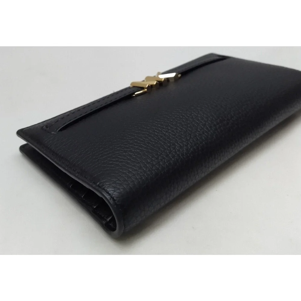 Michael Kors Black Pebbled Leather Credit Card Bifold Wallet - NWT $298